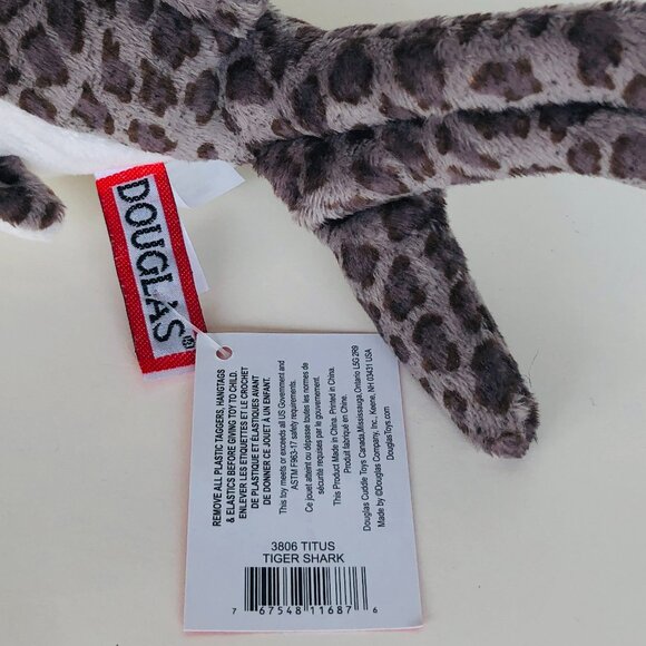 New w/Tag Douglas Plush Tiger Shark Titus Stuffed Animal 14" - Picture 6 of 10